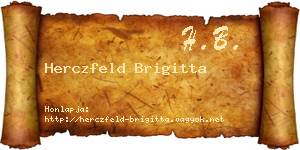 Herczfeld Brigitta névjegykártya